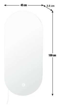 Habitat Large Vertical Backlight LED Mirror - White -Home Furnishings Store 4564401 R E001