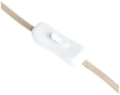 Habitat Ribbed Globe Table Lamp - White & Natural -Home Furnishings Store 4588982 R Z004A