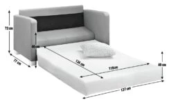 Habitat Lucy 2 Seater Fabric Sofa Bed - Grey -Home Furnishings Store 4627001 R Z019A