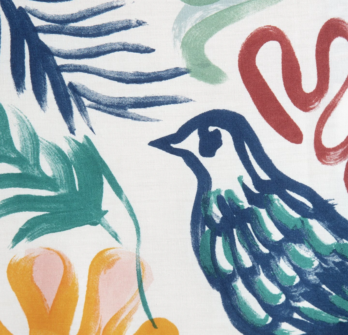 Habitat Artisan Bird Print Multicolor Bedding Set - Single 4 Habitat Artisan Bird Print Multicolor Bedding Set - Single - Image 2