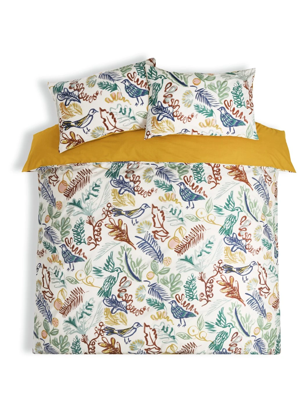 Habitat Artisan Bird Print Multicolor Bedding Set - Single 5 Habitat Artisan Bird Print Multicolor Bedding Set - Single - Image 3