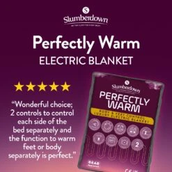 Slumberdown Perfectly Warm Luxury Electric Blanket-King Dual -Home Furnishings Store 4746731 R Z002A