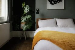 Dreamland Deluxe Velvet Mustard Heated Throw - Large -Home Furnishings Store 4844994 R Z011A