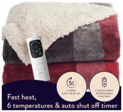 Dreamland Sherpa Tartan Reversible Overblanket 18 Dreamland Sherpa Tartan Reversible Overblanket -Home Furnishings Store 4883333 R Z005A