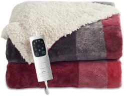 Dreamland Sherpa Tartan Reversible Overblanket 23 Dreamland Sherpa Tartan Reversible Overblanket -Home Furnishings Store 4883333 R Z011A