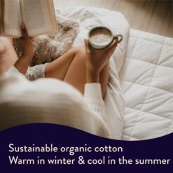 Dreamland Organic Cotton Warming Mattress Protector-Double -Home Furnishings Store 4886299 R Z006A