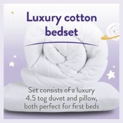 Slumberdown Luxury Cotton 4.5Tog Kids Duvet & Pillow –Single -Home Furnishings Store 5459010 R Z003A