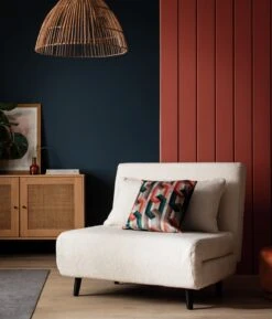 Habitat Roma Single Boucle Chairbed - Cream -Home Furnishings Store 5644760 R Z004A