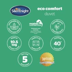 Silentnight Eco Comfort 10.5 Tog Duvet - Single -Home Furnishings Store 5665299 R Z009A