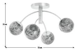 Habitat Hayle Tortoise Shell 4 Light Ceiling Light - Brass 13 Habitat Hayle Tortoise Shell 4 Light Ceiling Light - Brass -Home Furnishings Store 5792571 R E001