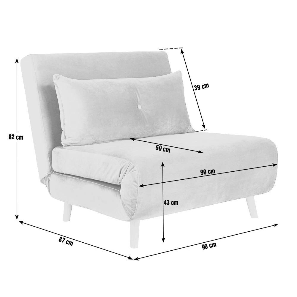 Habitat Roma Single Velvet Chairbed - Teal 6 Habitat Roma Single Velvet Chairbed - Teal - Image 4