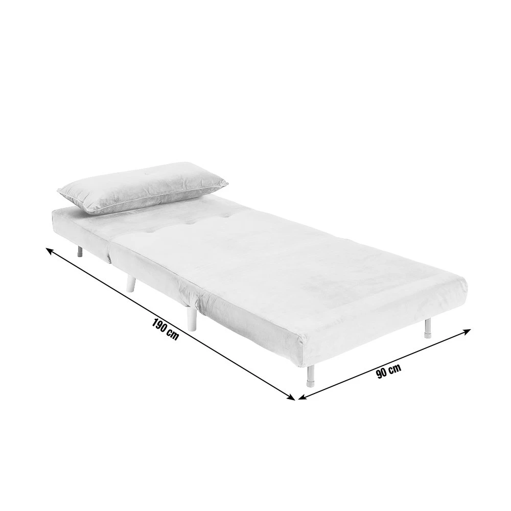 Habitat Roma Single Velvet Chairbed - Teal 7 Habitat Roma Single Velvet Chairbed - Teal - Image 5