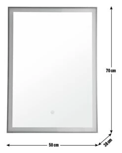 Habitat Rectangle Backlight LED Mirror - Black -Home Furnishings Store 6025601 R E001