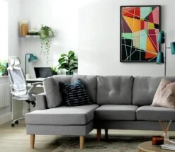 Habitat Joshua Left Hand Corner Chaise Sofa - Charcoal -Home Furnishings Store 6089647 R Z001C