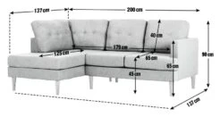 Habitat Joshua Left Hand Corner Chaise Sofa - Charcoal -Home Furnishings Store 6089647 R Z020A