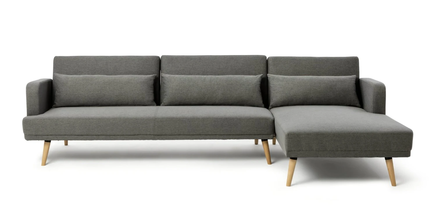 Habitat Andy Right Corner Fabric Clic Clac Sofa Bed - Grey 7 Habitat Andy Right Corner Fabric Clic Clac Sofa Bed - Grey - Image 5