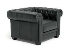 Habitat Chesterfield Leather Armchair - Black -Home Furnishings Store 6250988 R Z004A