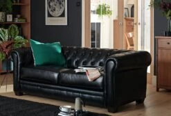 Habitat Chesterfield Leather 3 Seater Sofa - Chocolate 12 Habitat Chesterfield Leather 3 Seater Sofa - Chocolate -Home Furnishings Store 6257101 R Z001C