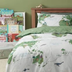 Habitat Kids Cotton World Map Print Bedding Set - Toddler -Home Furnishings Store 6823786 R Z002C