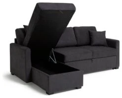 Habitat Reagan Left Corner Chaise Sofa Bed - Charcoal -Home Furnishings Store 6980038 R Z002A