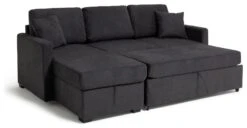 Habitat Reagan Left Corner Chaise Sofa Bed - Charcoal -Home Furnishings Store 6980038 R Z003A