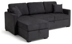 Habitat Reagan Left Corner Chaise Sofa Bed - Charcoal -Home Furnishings Store 6980038 R Z010A