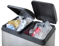 Habitat 55 Litre 2 Compartment Recycling Bin - Steel -Home Furnishings Store 7007068 R Z005A