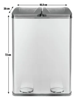 Habitat 55 Litre 2 Compartment Recycling Bin - Steel -Home Furnishings Store 7007068 R Z020A
