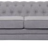 Habitat Chesterfield Fabric 2 Seater Sofa - Light Grey -Home Furnishings Store 7049033 R Z001A
