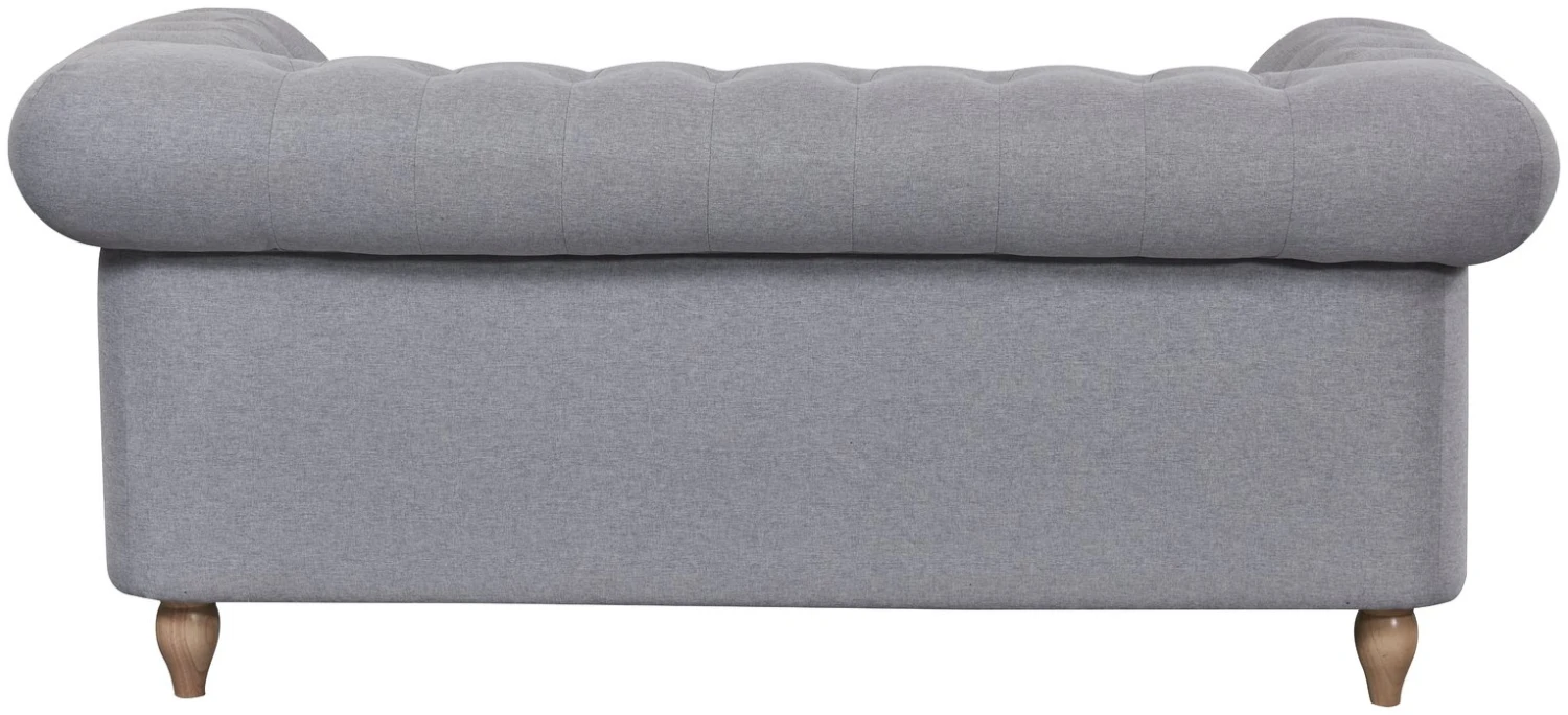Habitat Chesterfield Fabric 2 Seater Sofa - Light Grey 10 Habitat Chesterfield Fabric 2 Seater Sofa - Light Grey - Image 8