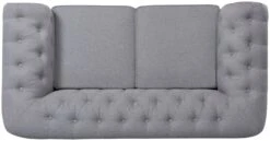 Habitat Chesterfield Fabric 2 Seater Sofa - Light Grey 19 Habitat Chesterfield Fabric 2 Seater Sofa - Light Grey -Home Furnishings Store 7049033 R Z006A