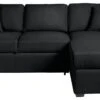 Habitat Reagan Corner Chaise Faux Leather Sofa Bed - Black -Home Furnishings Store 7067668 R Z001A
