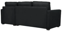 Habitat Reagan Corner Chaise Faux Leather Sofa Bed - Black -Home Furnishings Store 7067668 R Z004A