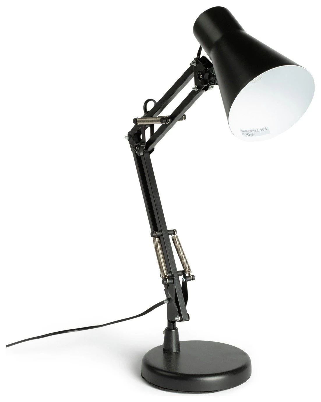 Habitat Swing Arm Desk Lamp - Matt Black 5 Habitat Swing Arm Desk Lamp - Matt Black - Image 3