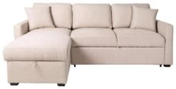 Habitat Reagan Left Corner Chaise Sofa Bed - Natural