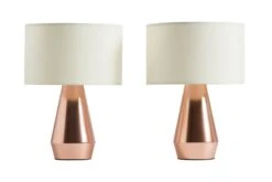 Habitat Maya Pair Of Touch Table Lamps - Copper & Cream -Home Furnishings Store 7157097 R Z007A