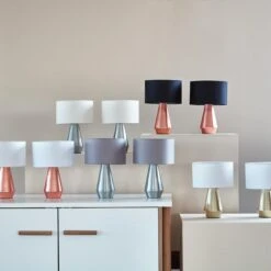 Habitat Maya Pair Of Touch Table Lamps - Copper & Cream -Home Furnishings Store 7157097 R Z010C