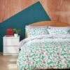 Habitat 180TC Floral Green & Pink Bedding Set - Single -Home Furnishings Store 7161038 R Z001A