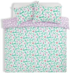 Habitat 180TC Floral Green & Pink Bedding Set - Single -Home Furnishings Store 7161038 R Z002A