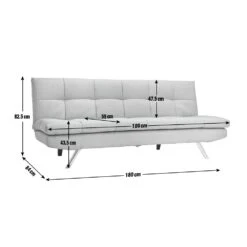 Habitat Nolan Fabric Clic Clac Sofa Bed - Light Grey -Home Furnishings Store 7233227 R Z020A