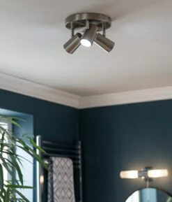 Habitat Spotlight 3 Light Plate - Brushed Chrome -Home Furnishings Store 7567395 R Z003C