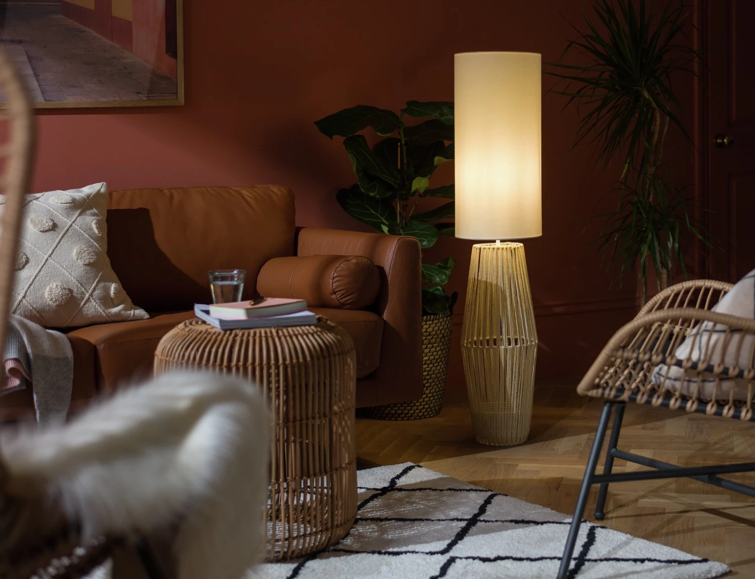 Habitat Global Rope Base Floor Lamp - Natural 11 Habitat Global Rope Base Floor Lamp - Natural - Image 9