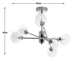 Habitat Glam 6 Light Glass Ceiling Light – Gold 11 Habitat Glam 6 Light Glass Ceiling Light – Gold -Home Furnishings Store 7835340 R E001