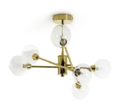 Habitat Glam 6 Light Glass Ceiling Light – Gold 12 Habitat Glam 6 Light Glass Ceiling Light – Gold -Home Furnishings Store 7835340 R Z002A