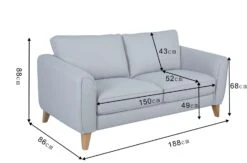 Habitat Cooper Fabric 3 Seater Sofa - Charcoal -Home Furnishings Store 7837104 R E020