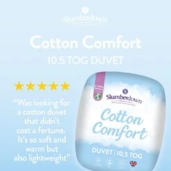 Slumberdown Cotton Comfort 10.5 Tog Duvet - Single 14 Slumberdown Cotton Comfort 10.5 Tog Duvet - Single -Home Furnishings Store 7878125 R Z002A