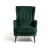 Habitat Callie Velvet Wingback Chair - Forest Green -Home Furnishings Store 7878486 R Z001A