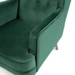 Habitat Callie Velvet Wingback Chair - Forest Green -Home Furnishings Store 7878486 R Z006A