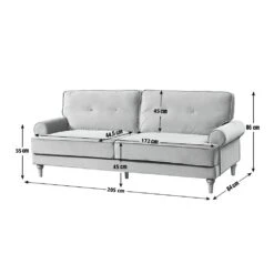 Habitat Vienna Velvet 3 Seater Sofa - Rose -Home Furnishings Store 7896664 R E001
