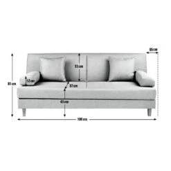 Habitat Chase Fabric Clic Clac Sofa Bed - Light Grey -Home Furnishings Store 7929809 R Z002A